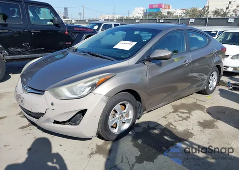 2014 Hyundai Elantra Se from USA, damaged, VIN 5NPDH4AE1EH518138